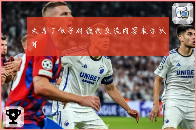 大马丁似乎对裁判交流内容表示认可